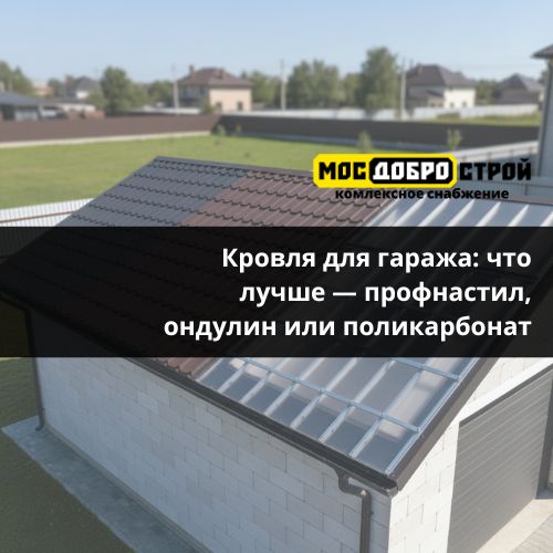 Кровля для гаража: что лучше — профнастил, ондулин или поликарбонат