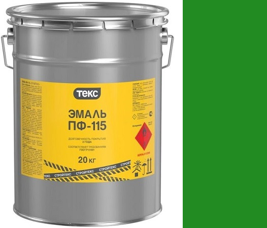 Эмаль ПФ115 зеленая 20кг