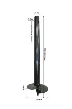 Свая винтовая 57x2000 мм