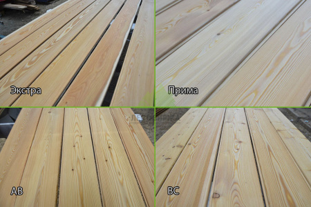 Планкен скошенный 20х140х4000 Лиственница Экстра 0.56м2 цена за м2